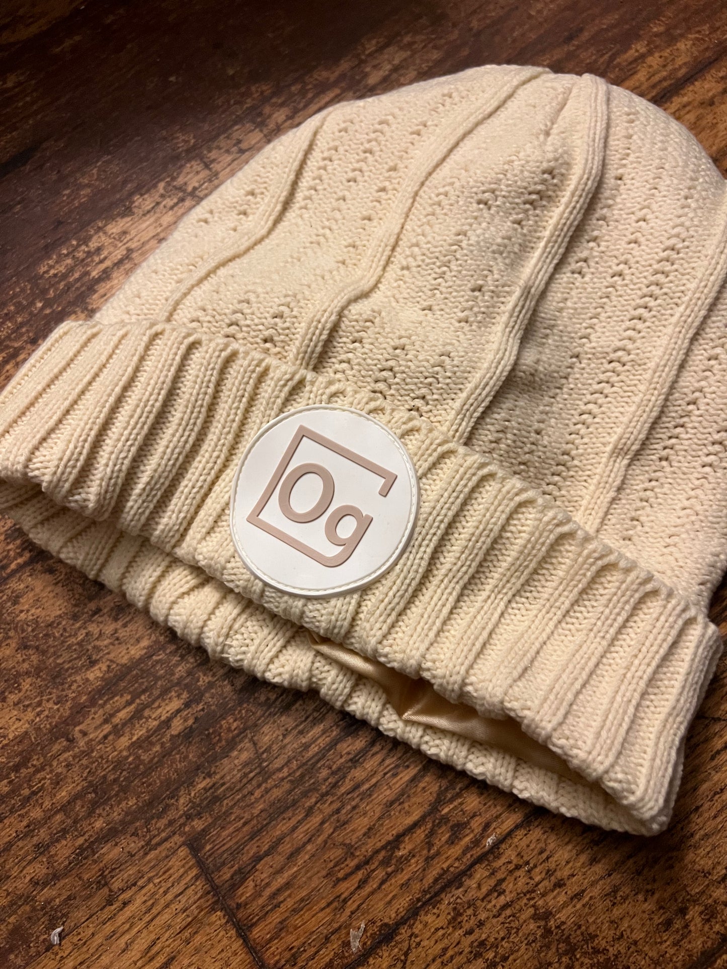 Satin Element Emblem Beanies