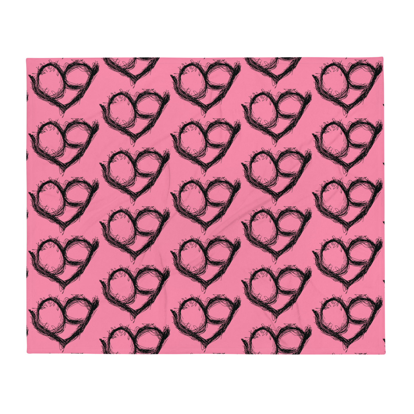 Tickle Me Pink PureHeart Throw Blanket