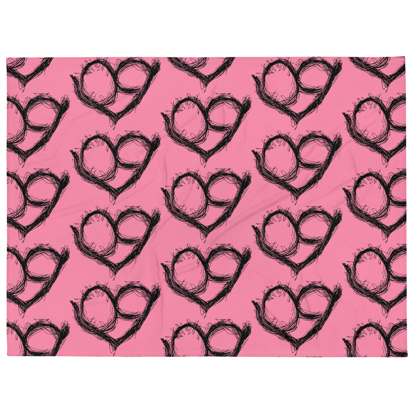 Tickle Me Pink PureHeart Throw Blanket